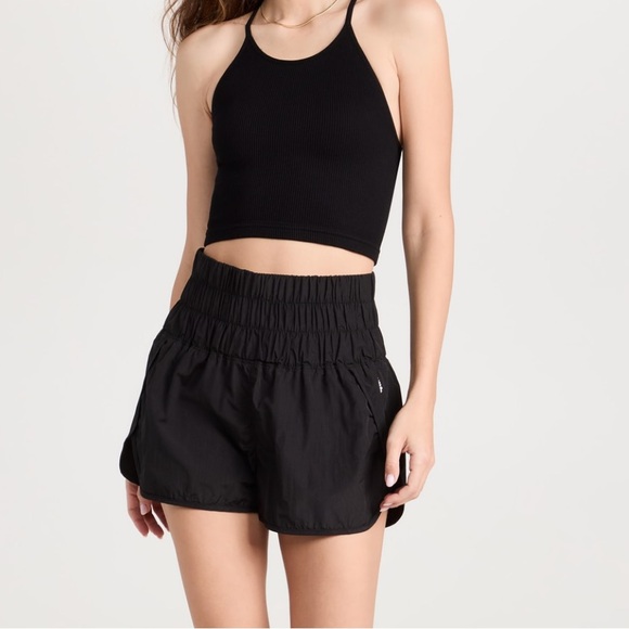Free People Jet Black Athletic Shorts - Picture 1 of 8